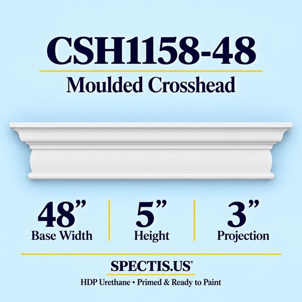 CSH1158-48 Moulded Door & Window Crosshead — 48" W x 5" H