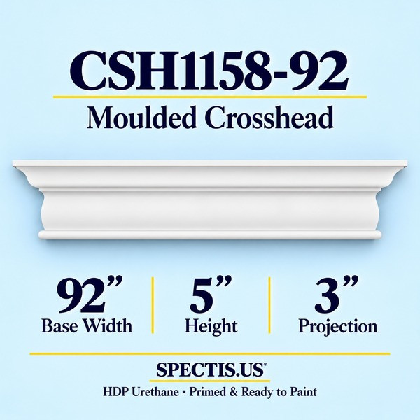 CSH1158-92 Moulded Door & Window Crosshead — 92" W x 5" H