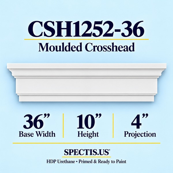 CSH1252-36 Moulded Door & Window Crosshead — 36" W x 10" H