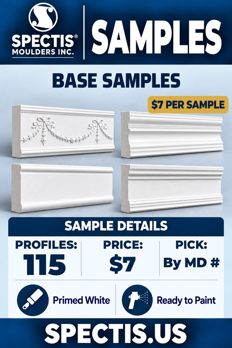 Base Moulding Samples — 115 Profiles — $7 per Sample