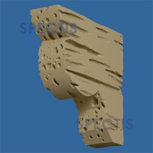 BL2642PC Corbel Block or Eave Bracket 2.5"W x 2.5"H x 8.9" P