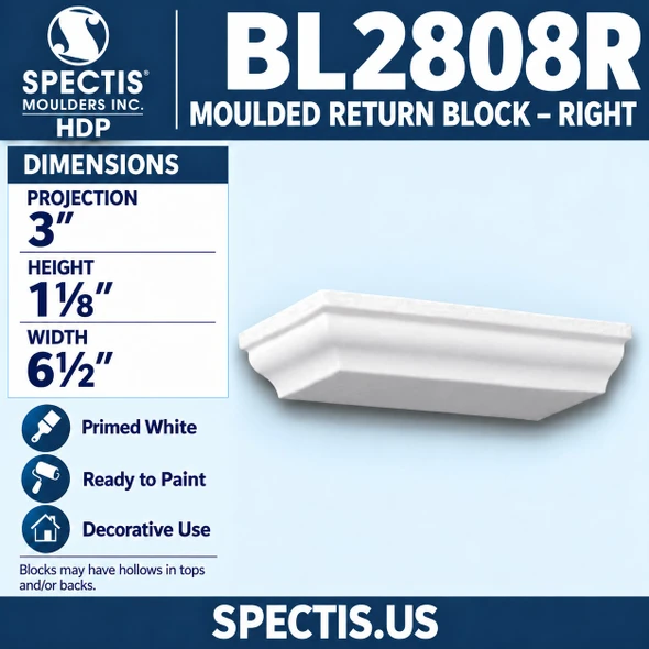 BL2808R Moulded Return Block – Right