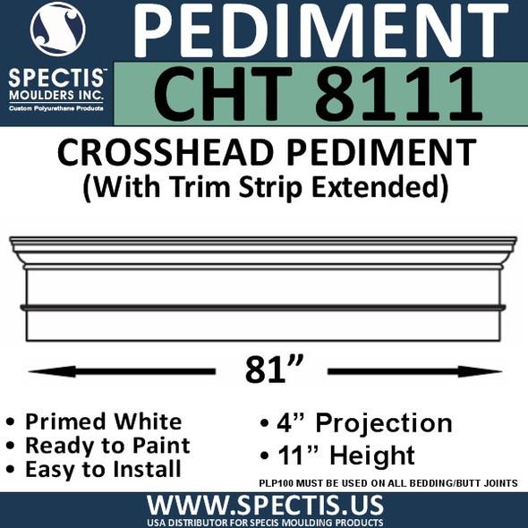 CHT8111 Crosshead with Trim Strip Extended 81" X 11"