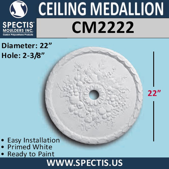 CM2222 Decorative Ceiling Medallion 22" Round