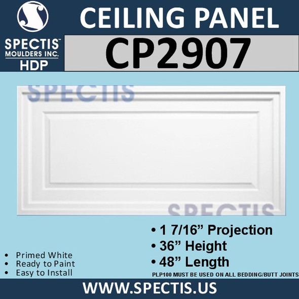 CP2907 Rectangular Decorative Wall or Ceiling Panel 36" X 48"