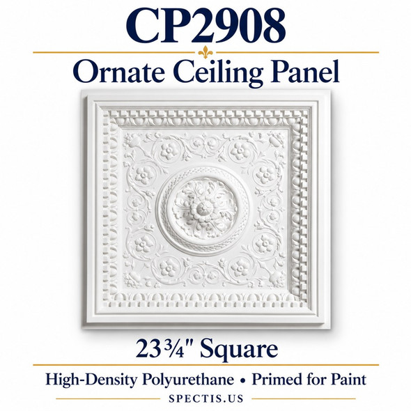 CP2908 Ornate HDP Ceiling Panel 23¾″ Square