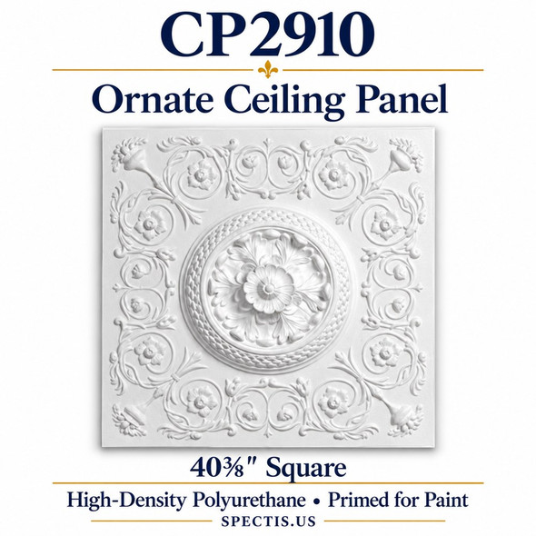CP2910 Ornate HDP Ceiling Panel 40⅜″ Square