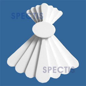 CR100 5 1/8" x 5 3/8" Fan Style Urethane Rosette