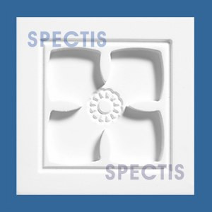 CR331 3 1/2" Square with Pedals in Center Rosette