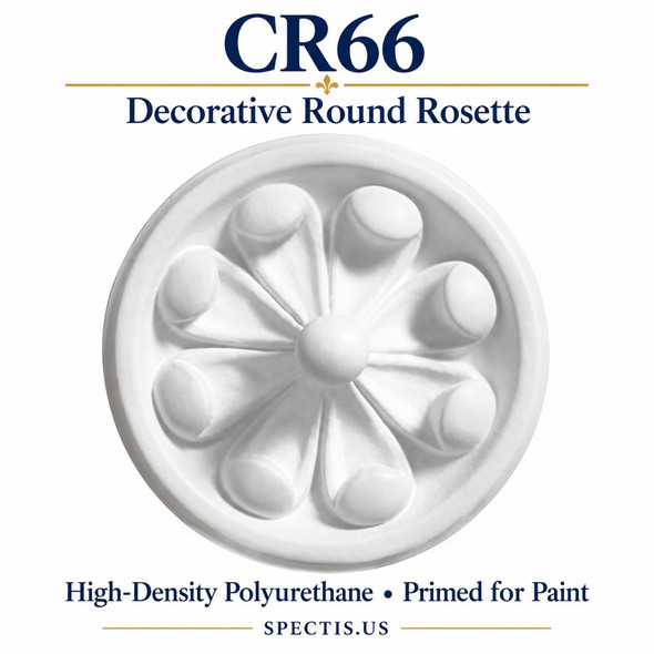 CR66 Decorative Round Rosette — HDP urethane