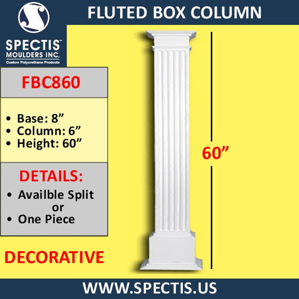 FBC860 Fluted Box Column 8" x 60"
