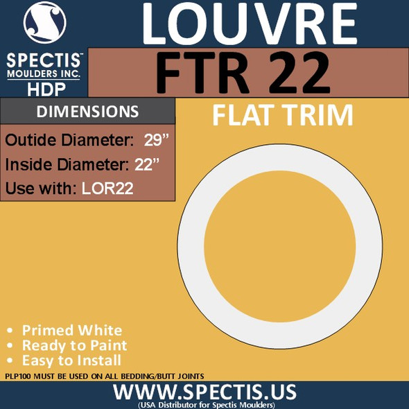 FTR22 Round Flat Trim 22" Center Hole