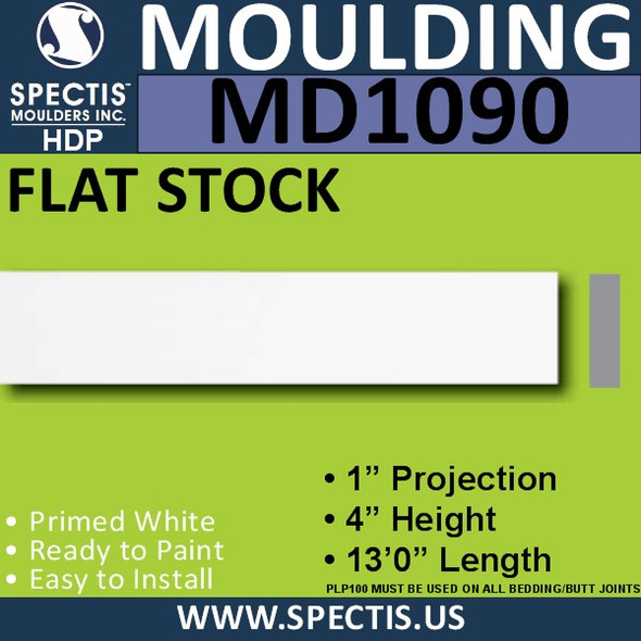 MD1090 Spectis 1" Flat Stock Trim 1"P x 4"H x 156"L