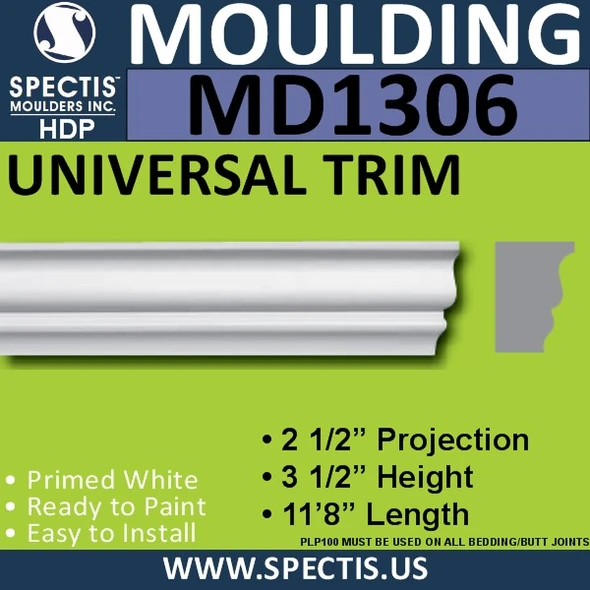 MD1306 Spectis Brick Molding Trim 2 1/2"P x 3 1/2"H x 140"L