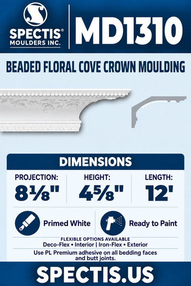 MD1310 blue product card with side profile