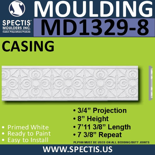 MD1329-8 Spectis Molding Jamb Stock Trim 3/4"P x 8"H x 94"L