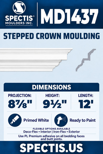 MD1437 blue card with aligned side profile