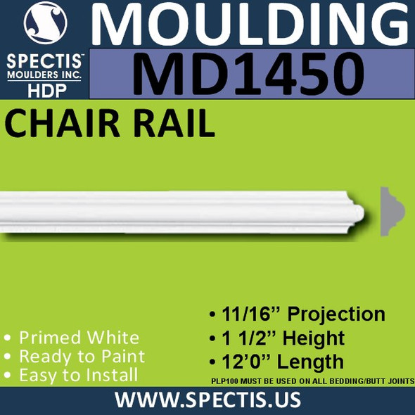 MD1450 Spectis Plant On Trim 11/16"P x 1 1/2"H x 144"L