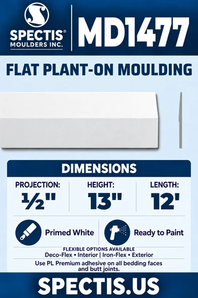 MD1477 moulding and matching side profile