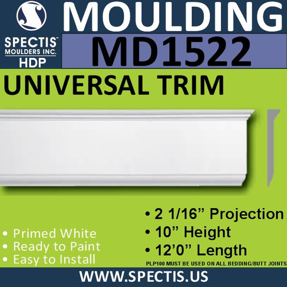 MD1522 Spectis Molding Base Trim 2 1/16"P x 10"H x 144"L