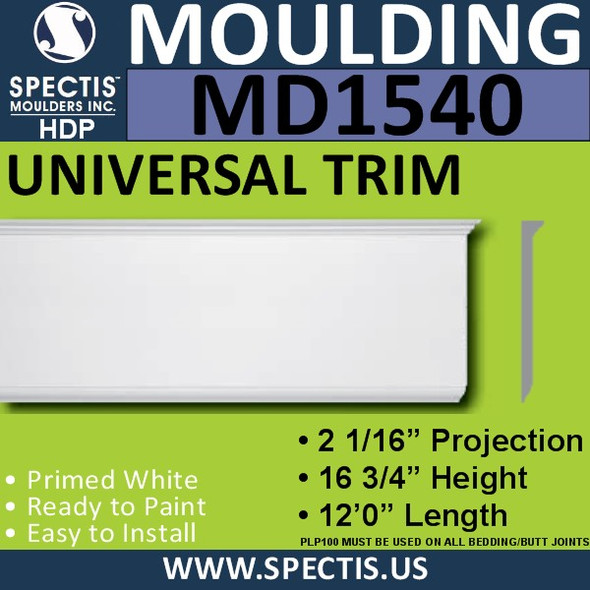 MD1540 Spectis Molding Base Trim 2 1/16"P x 16 3/4"H x 144"L
