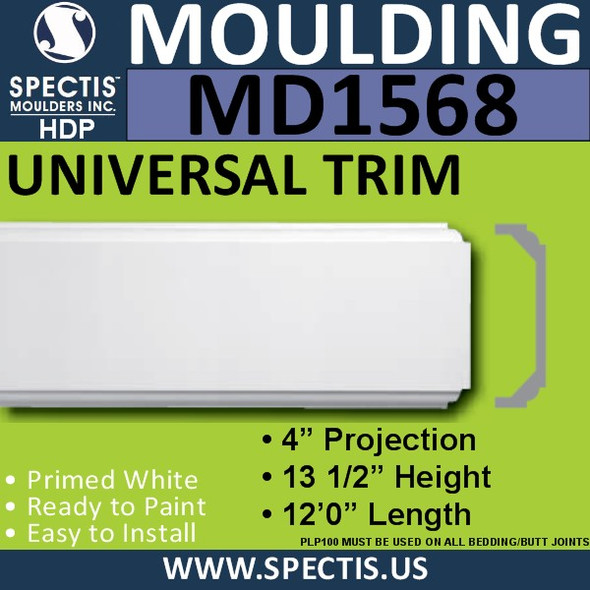 MD1568 Spectis Molding Plant On Trim 4"P x 13 1/2"H x 144"L