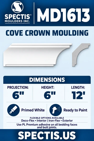 MD1613 moulding with matching side profile