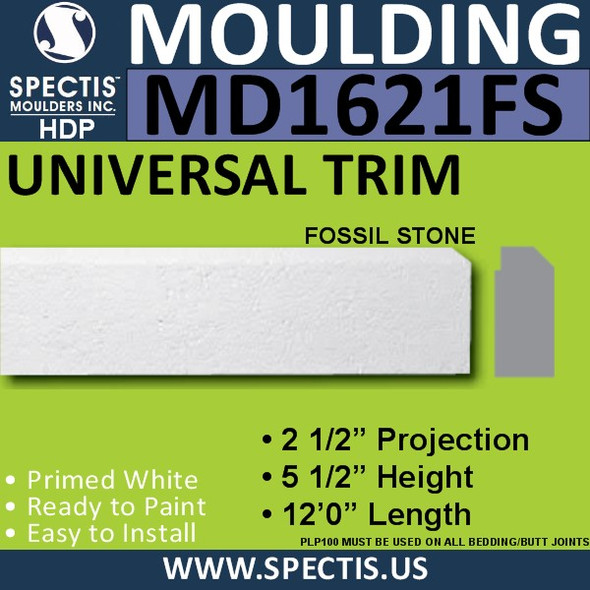 MD1621FS Spectis Fossil Stone Sill Trim 2 1/2"P x 5 1/2"H x 144"L
