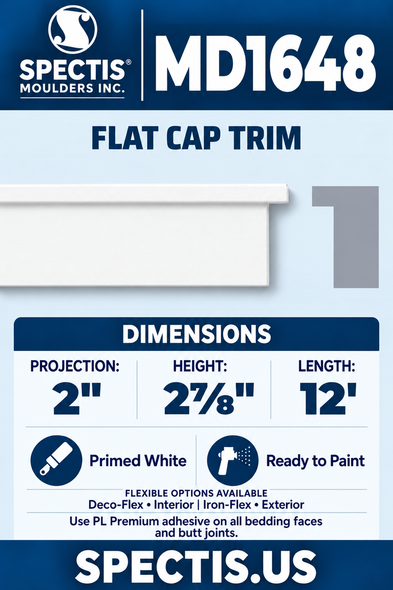 MD1648 moulding with matching side profile