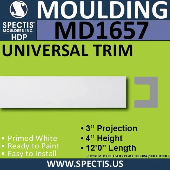 MD1657 Spectis Brick Molding Trim 3"P x 4"H x 144"L