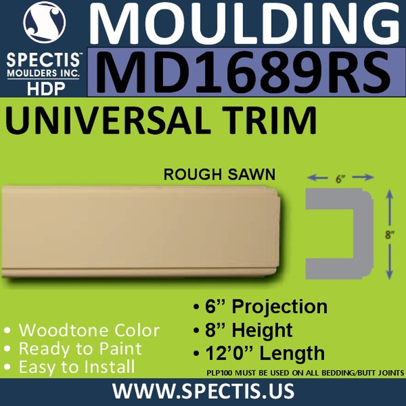 MD1689RS Rough Sawn False Post Beam 6"H x 8"W x 144"L