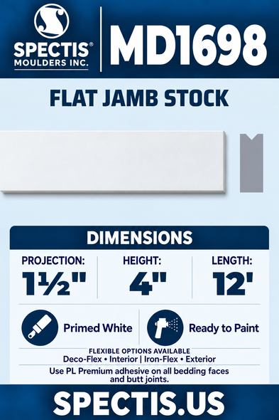 MD1698 moulding with matching side profile