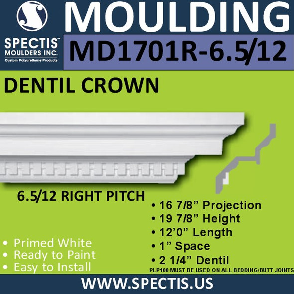 MD1701R-6.5/12 Pitch Spectis Crown 16.87"P x 19.87"H x 144"L