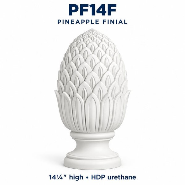 PF14F Pineapple Finial – 14¼″ H | HDP Urethane — product illustration