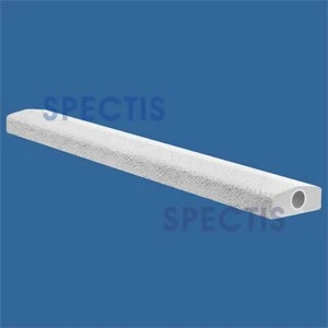 RAL2108T-FS Fossil Stone 6"W Top Hand Rail with Peak 12' Long