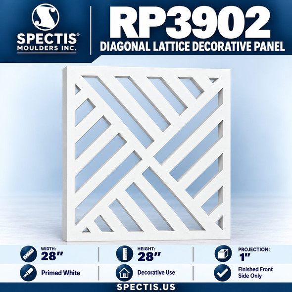 RP3902 Diagonal Lattice Decorative Panel 28"W x 28"H