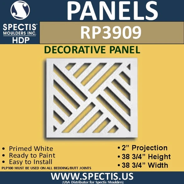 RP3909 Decorative Square Panel 2"P X 38 3/4"
