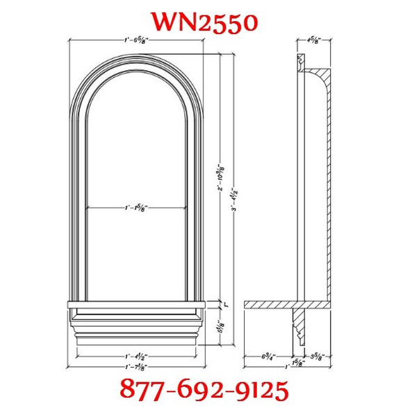WN2550 In-Wall Niche Flat White Finish 17 3/4" x 40 1/2"