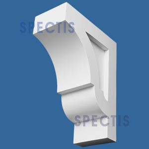 BL3072 Paneled Curved Eave Corbel 4"W x 10.75"H x 8.375"P
