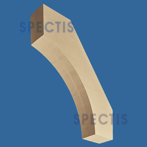 BL3091WC Woodtone Curved Knee Brace 6"W x 30"H x 27"P