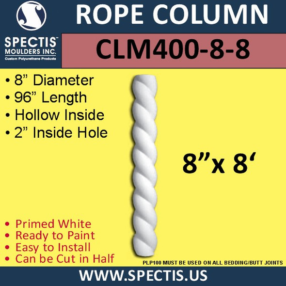 CLM400-8-8 Rope Column 8" x 96"