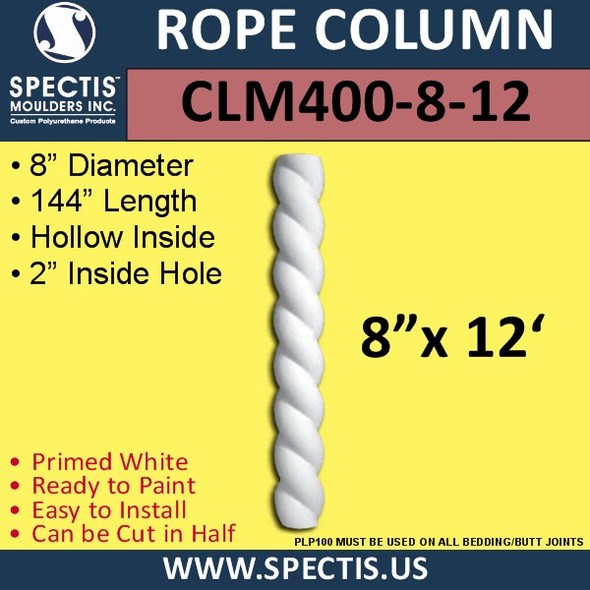 CLM400-8-12 Rope Column 8" x 144"