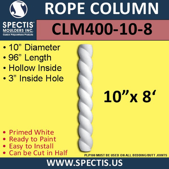 CLM400-10-8 Rope Column 10" x 96"