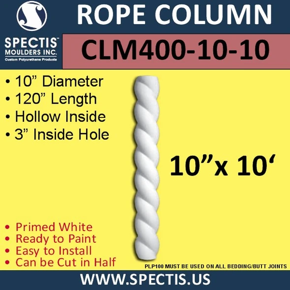 CLM400-10-10 Rope Column 10" x 120"