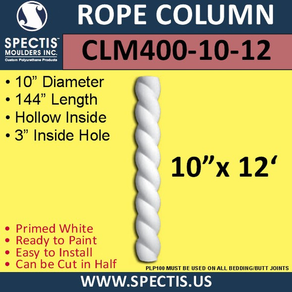 CLM400-10-12 Rope Column 10" x 144"