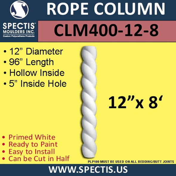 CLM400-12-8 Rope Column 12" x 96"