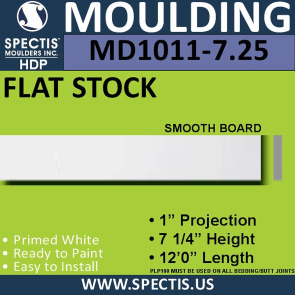 MD1011-7.25 Spectis 1" Flat Trim 1"P x 7.25"H x 144"L