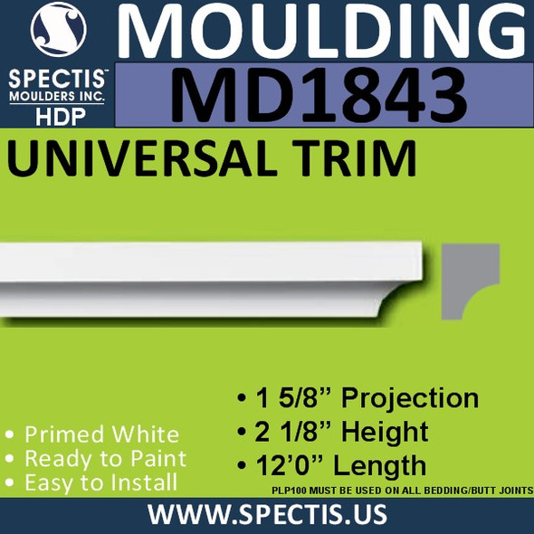 MD1843 Universal Molding Trim decorative spectis urethane