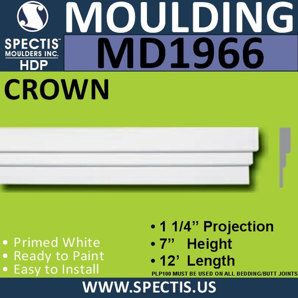 MD1966 Crown Molding Trim decorative spectis urethane