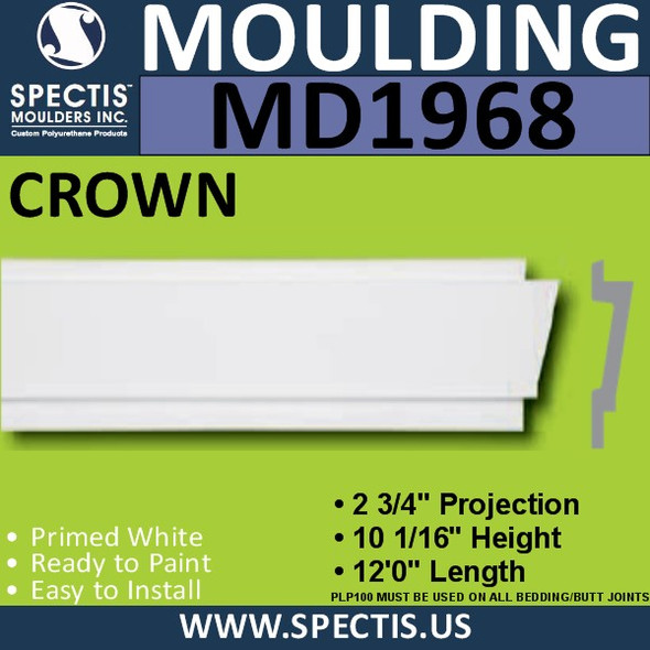 MD1968 Crown Molding Trim decorative spectis urethane